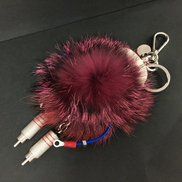 PRADA Robot Fur Key Ring Bag Charm - Picture 5 of 8